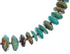 Southwestern Turquoise Wheel Bead Sterling Silver Necklace BX119550